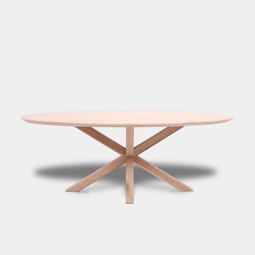 Tafel Ovaal Eikenhout - Matrix Hout - Onbehandeld, Huis en Inrichting, Tafels | Eettafels