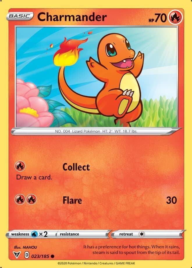 Charmander 023/185 Vivid Voltage, Hobby en Vrije tijd, Verzamelkaartspellen | Pokémon, Losse kaart, Nieuw, Foil, Ophalen of Verzenden