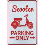 Wandbord -  Parking Only Scooter, Nieuw, Ophalen of Verzenden
