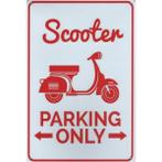 Wandbord -  Parking Only Scooter