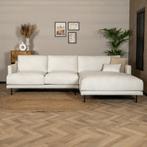 50% Korting: Scandinavische hoekbank Denver off white stof, Huis en Inrichting, Banken | Bankstellen, Ophalen, Zo goed als nieuw