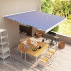 vidaXL Luifel gemotoriseerd 400x300 cm blauw en wit, Verzenden, Nieuw