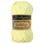 Scheepjes Softfun - 2496 zachtgeel - Katoen/Acryl Garen, Hobby en Vrije tijd, Breien en Haken, Ophalen of Verzenden, Nieuw
