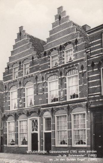 WOUDRICHEM - Gerestaureerde Oude Panden. In de Salamander..., Verzamelen, Ansichtkaarten | Nederland, Verzenden