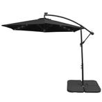 Monster Shop Zweefparasol - Zwart - 3m - LED Verlichting -, Verzenden, Nieuw