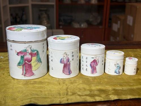 Een set van Wushuangpu dekselpotten -, Antiek en Kunst, Antiek | Overige Antiek