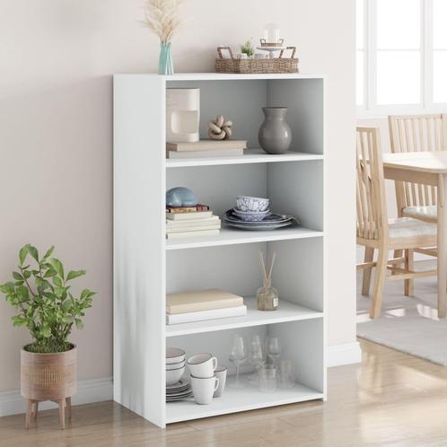 vidaXL buffetkast 70x41x124 cm bewerkt hout wit, Huis en Inrichting, Kasten | Buffetkasten, 25 tot 50 cm, Nieuw, Overige houtsoorten