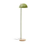 *WOONWINKEL* Kave Home Catlar Groene Vloerlamp Met Houten Vo, Huis en Inrichting, Lampen | Vloerlampen, Verzenden, Nieuw