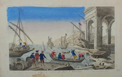 Opticaprent van Rotterdam, Antiek en Kunst, Kunst | Etsen en Gravures