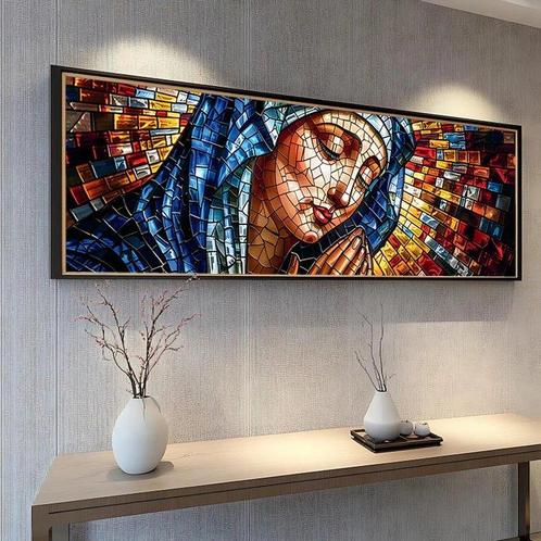 CARCANVAS_IT - Panoramic Praying Mosaic Madonna - GIGA size, Antiek en Kunst, Antiek | Boeken en Bijbels