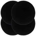 vidaXL Placemats 4 st rond 38 cm katoen effen zwart, Verzenden, Nieuw, Zwart
