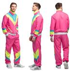 Retro Trainingspak Neon Pink | Fout trainingspak, Kleding | Heren, Carnavalskleding en Feestkleding, Verzenden, Nieuw, Carnaval
