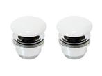 Veiling - 2x Alterna wastafelplug pup-up z/overloop Coda gla, Doe-het-zelf en Verbouw, Sanitair, Nieuw