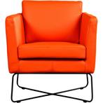 Leren fauteuil Crossover - Toledo Orange (oranje), Huis en Inrichting, Fauteuils, Nieuw, Ophalen of Verzenden, 50 tot 75 cm, Industrieel, Modern