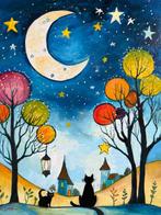 Michele Luna (1980) - Notte magica, Antiek en Kunst, Kunst | Schilderijen | Klassiek