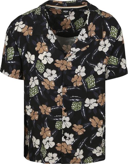 BOSS Beach Overhemd Bloem Zwart maat M Heren, Kleding | Heren, Overhemden, Zwart, Nieuw, Verzenden