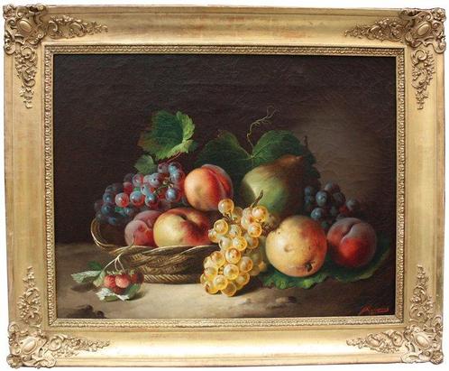 Francesco Malacrea (1812-1886) - Still life with fruits, Antiek en Kunst, Kunst | Schilderijen | Klassiek