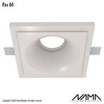 FOS04 Trimless Verdiepte Inbouwspot Vierkant - Gips - GU1..., Ophalen of Verzenden, Nieuw