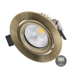 LED Inbouwspot | VARDA | 6W | CCT-Switch | Rond | Brons, Ophalen of Verzenden, Nieuw, Plafondspot of Wandspot, Led