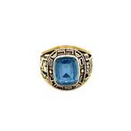 Herenring met blauwe spinel 10 krt, Ophalen of Verzenden, Nieuw