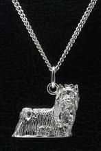 Zilveren Yorkshire terrier - omkijk ketting hanger - groot, Nieuw, Verzenden