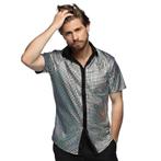 Disco Shirt Geblokt Diamond Zilver Heren, Kleding | Heren, Ophalen of Verzenden, Nieuw