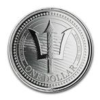 Barbados Trident 1 oz 2020 (30.000 oplage), Postzegels en Munten, Munten | Amerika, Zilver, Losse munt, Verzenden, Midden-Amerika