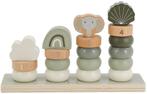 Label Label Olijfgroen Houten Stapelringen LLWT-27563, Kinderen en Baby's, Speelgoed | Houten speelgoed, Verzenden, Nieuw