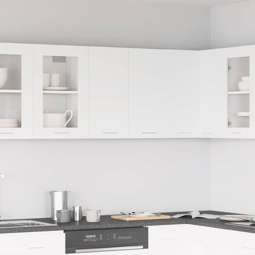 vidaXL Hangkast Lyon 60x31x60 cm bewerkt hout wit, Huis en Inrichting, Keuken | Keukenelementen, Wit, Nieuw, Verzenden
