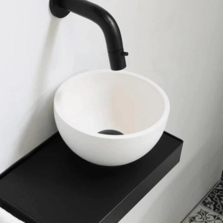 Waskom INK Jazz XS Opbouw Polystone Zonder Kraangat Glans, Doe-het-zelf en Verbouw, Sanitair, Overige typen, Nieuw, Ophalen of Verzenden