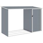 vidaXL Brandhoutschuur 245x98x159 cm gegalvaniseerd staal, Tuin en Terras, Tuinhuizen, Verzenden, Nieuw