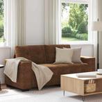 vidaXL Loveseat met kussen Bruin Kunstleer, Huis en Inrichting, Verzenden, Nieuw, Leer