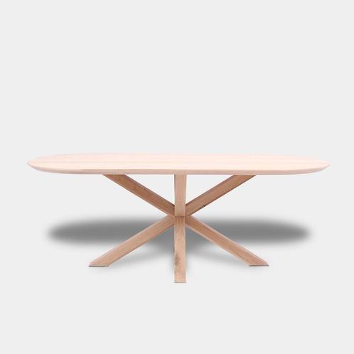 Tafel Plat Ovaal eikenhout - Matrix hout - onbehandeld, Huis en Inrichting, Tafels | Eettafels