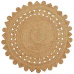 vidaXL Tapijt Bruin Ø 240 cm Jute, Verzenden, Nieuw, Bruin