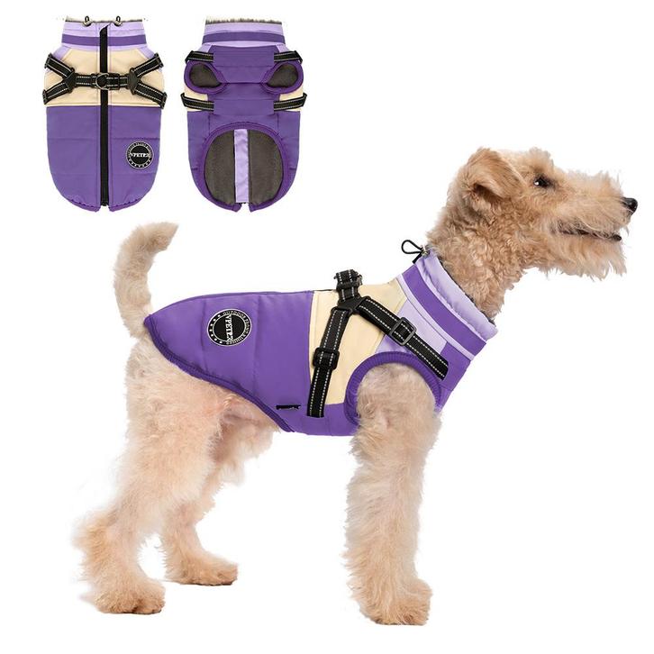 Warme  Hondenjas Paars 2026 model (Jassen, Hondenkleding), Dieren en Toebehoren, Hondenkleding, Hondenjas, Nieuw, Ophalen of Verzenden