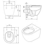 Wandcloset Sanindusa Sanibold 35.5x50.5 cm Mat Zwart (excl., Doe-het-zelf en Verbouw, Sanitair, Ophalen of Verzenden, Nieuw