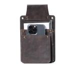 Iphone / Portemonnee holster - Bruin - LD-O702, Verzenden