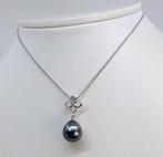 Hanger - 14 karaat Witgoud - 0.01ct. tw. - 10x11mm, Sieraden, Tassen en Uiterlijk, Antieke sieraden