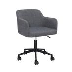 Hübsch - Bureaustoel - Rust - Donkergrijs - Polyester, Staal, Antiek en Kunst