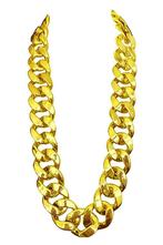 Dikke Lange Gouden Ketting 35mm Kunststof Schakelketting Gou, Kunststof, Verstelbaar, Nieuw, Ophalen of Verzenden