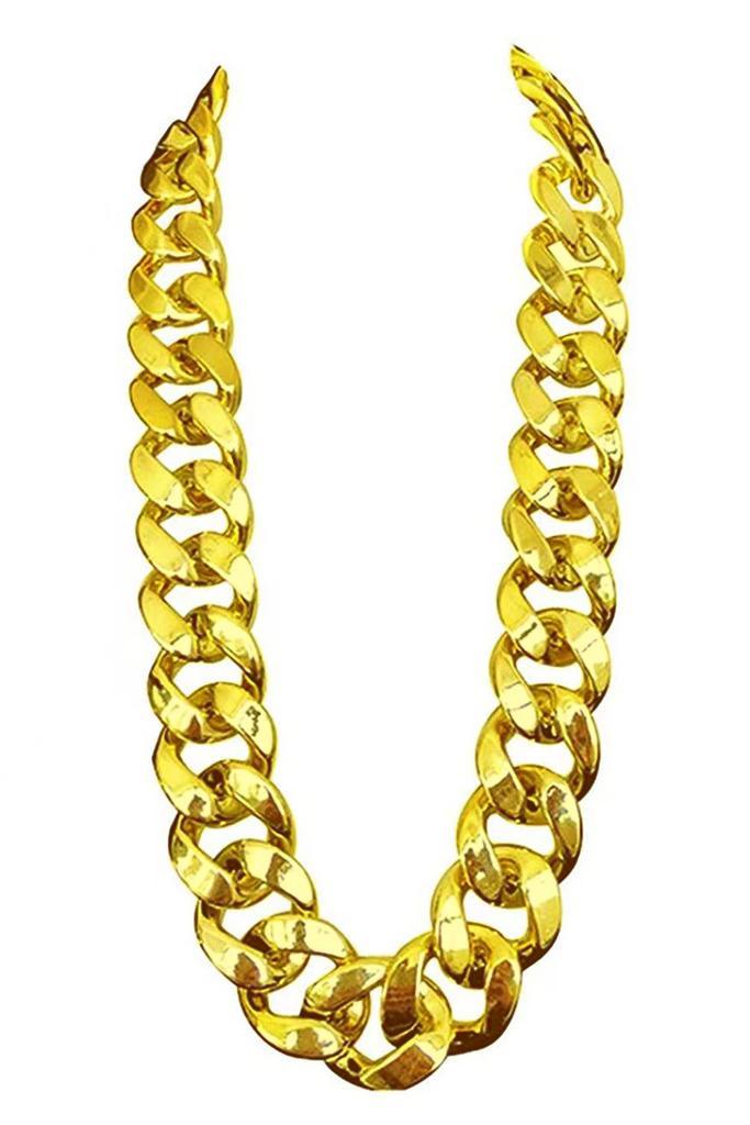 Dikke Lange Gouden Ketting 35mm Kunststof Schakelketting Gou, Sieraden, Tassen en Uiterlijk, Kettingen, Goud, Nieuw, Verstelbaar