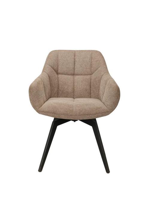 Eetkamerstoelen draaibaar type Campania (set/2) Taupe/Wit, Huis en Inrichting, Stoelen, Twee, Overige kleuren, Nieuw, Verzenden