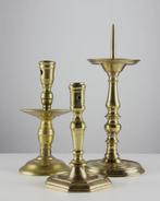 Kandelaar (3) - Messing - Kandelaar, Antiek en Kunst