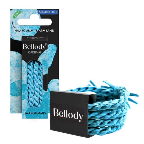 Bellody Haargummie Elastiek - Mykonos Blue, Sieraden, Tassen en Uiterlijk, Uiterlijk | Haarverzorging, Overige typen, Nieuw, Ophalen of Verzenden