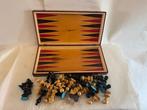 Schaakspel - fraai houten schaakspel damspel en backgammon, Antiek en Kunst