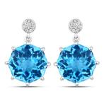 Zonder minimumprijs - Oorbellen - 14 karaat Witgoud -, Nieuw