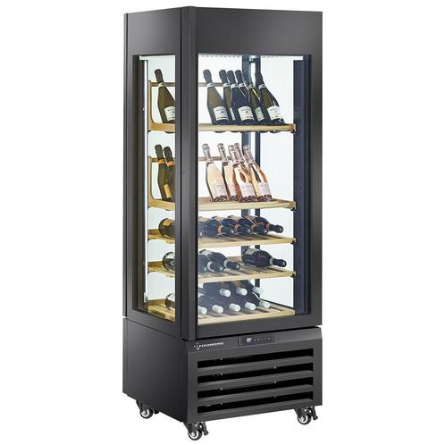 Diamond Wijnkoelvitrine | 440L | Zwart | 1 Zone | Geforceerd, Witgoed en Apparatuur, Koelkasten en IJskasten, Ophalen of Verzenden