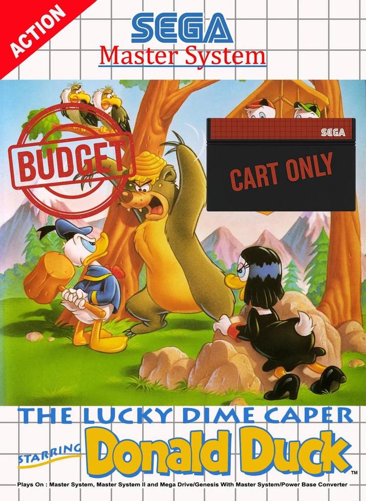 The Lucky Dime Caper Starring Donald Duck - Cart Only - Bud…, Spelcomputers en Games, Games | Sega, Zo goed als nieuw, Ophalen of Verzenden