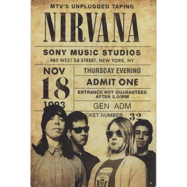 Concert Bord - Nirvana New York 1993, Verzamelen, Muziek, Artiesten en Beroemdheden, Nieuw, Ophalen of Verzenden
