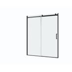 Douchewand met schuifdeur 120x200cm 8mm Nano glas mat zwart, Doe-het-zelf en Verbouw, Sanitair, Verzenden, Nieuw